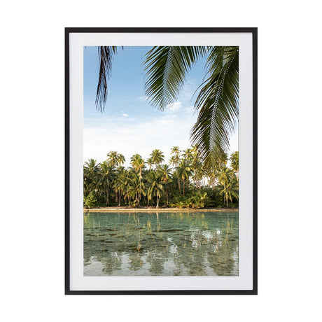 Polynesian Palms 02 by Brooke Darling | Framed Art Print, Fine Print Co, 500 x 760 mm, Photographic Paper, Black Frame