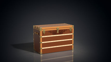 MG Florelle Carved Leather Trunk Console by Gordon Gu, MG Art collection at Cocolea