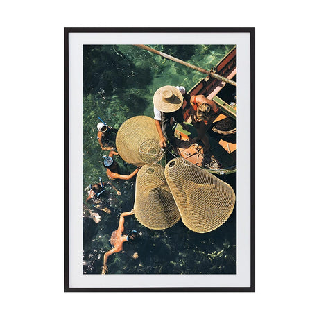 Snorkelling in The Shallows 2 by Slim Aarons | Framed Photographic Print, Fine Print Co, 195 x 290 mm, Photographic Paper, Black Frame