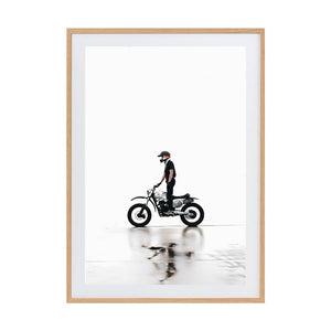 Quiet Rider by Rilona Murwiki | Framed Art Print, Fine Print Co, 500 x 760 mm, Photographic Paper, Scandi Frame
