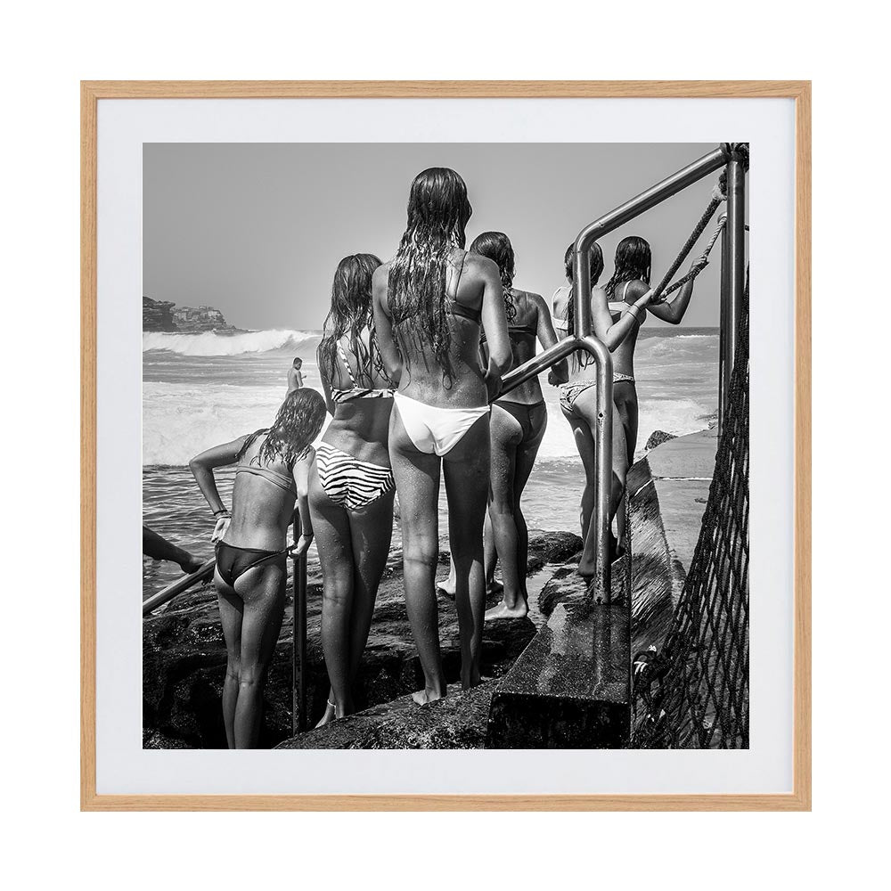 Off the Rails 01 by Rosie English | Framed Art Print, Fine Print Co, 560 x 560 mm, Rag Paper, Scandi Frame