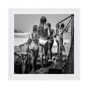 Off the Rails 01 by Rosie English | Framed Art Print, Fine Print Co, 560 x 560 mm, Rag Paper, White Frame