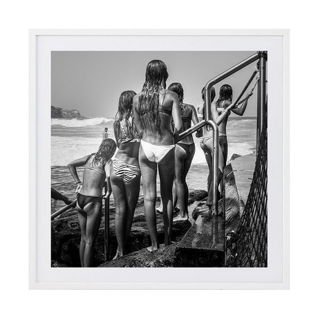 Off the Rails 01 by Rosie English | Framed Art Print, Fine Print Co, 560 x 560 mm, Rag Paper, White Frame