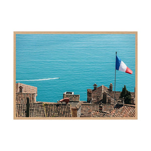 Riviera Racing by Carla and Joel | Framed Art Print, Fine Print Co, 500 x 760 mm, Canvas, Scandi Frame