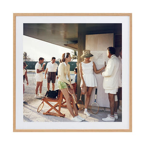 Tennis in the Bahamas by Slim Aarons | Framed Photographic Print, Fine Print Co, 290 x 290 mm, Photographic Paper, Scandi Frame