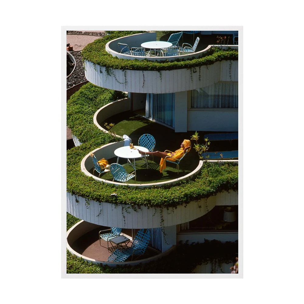 February 1977 Hawaii V by Patrick Russell | Framed Art Print, Fine Print Co, 360 x 550 mm, Canvas, White Frame