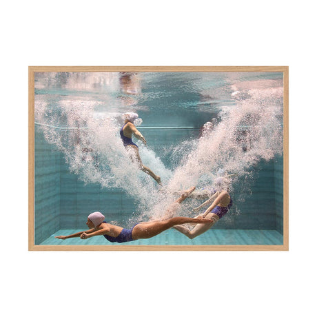 Singapore Mermaids 1 by Francesca Owen | Framed Art Print, Fine Print Co, 1000 x 1300 mm, Canvas, Scandi Frame
