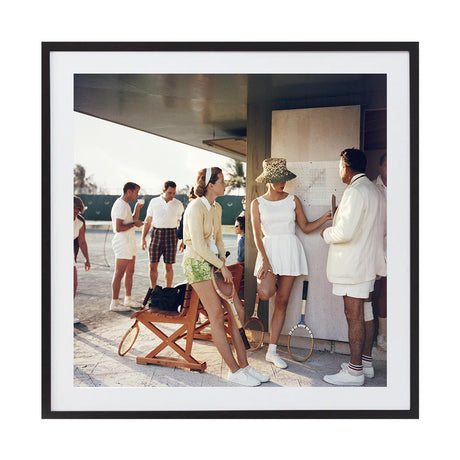 Tennis in the Bahamas by Slim Aarons | Framed Photographic Print, Fine Print Co, 290 x 290 mm, Photographic Paper, Black Frame