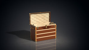 MG Florelle Carved Leather Trunk Console by Gordon Gu, MG Art collection at Cocolea