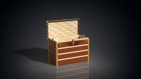 MG Florelle Carved Leather Trunk Console by Gordon Gu, MG Art collection at Cocolea