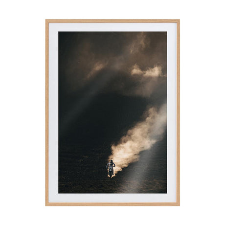 Chasing the Dust by Rilona Murwiki | Framed Art Print, Fine Print Co, 500 x 760 mm, Photographic Paper, Scandi Frame