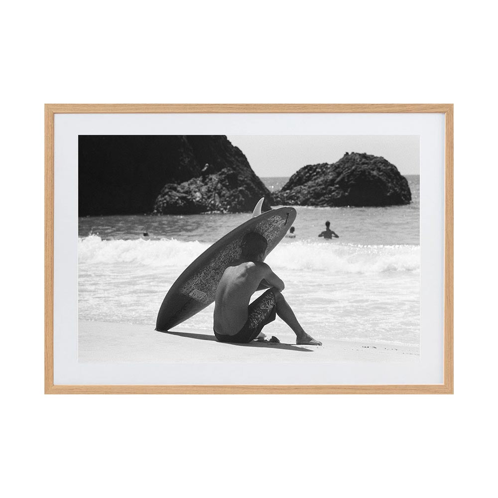 Wave Watcher by Luke McCormick | Framed Art Print, Fine Print Co, 500 x 760 mm, Photographic Paper, Scandi Frame
