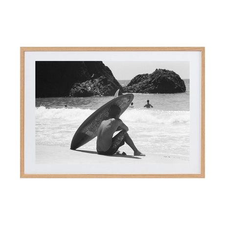 Wave Watcher by Luke McCormick | Framed Art Print, Fine Print Co, 500 x 760 mm, Photographic Paper, Scandi Frame
