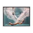 Singapore Mermaids 1 by Francesca Owen | Framed Art Print, Fine Print Co, 1000 x 1300 mm, Canvas, Black Frame