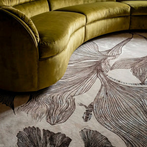 Flora Grey Rug by KOKET – view 2