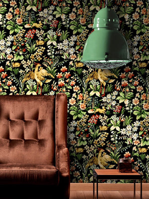 Floral Tapestry Wallpaper, Cocolea Natty & Polly, Per roll (52 cm × 9 m), ,