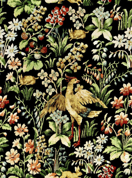 Floral Tapestry wallpaper by Natty & Polly, styled in an interior
