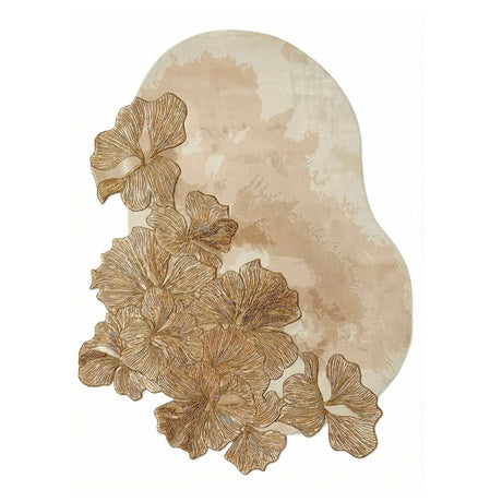 Hibiscus Bronze Oval Rug by KOKET