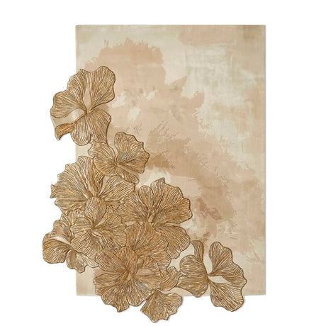 Hibiscus Bronze Rectangle Rug by KOKET