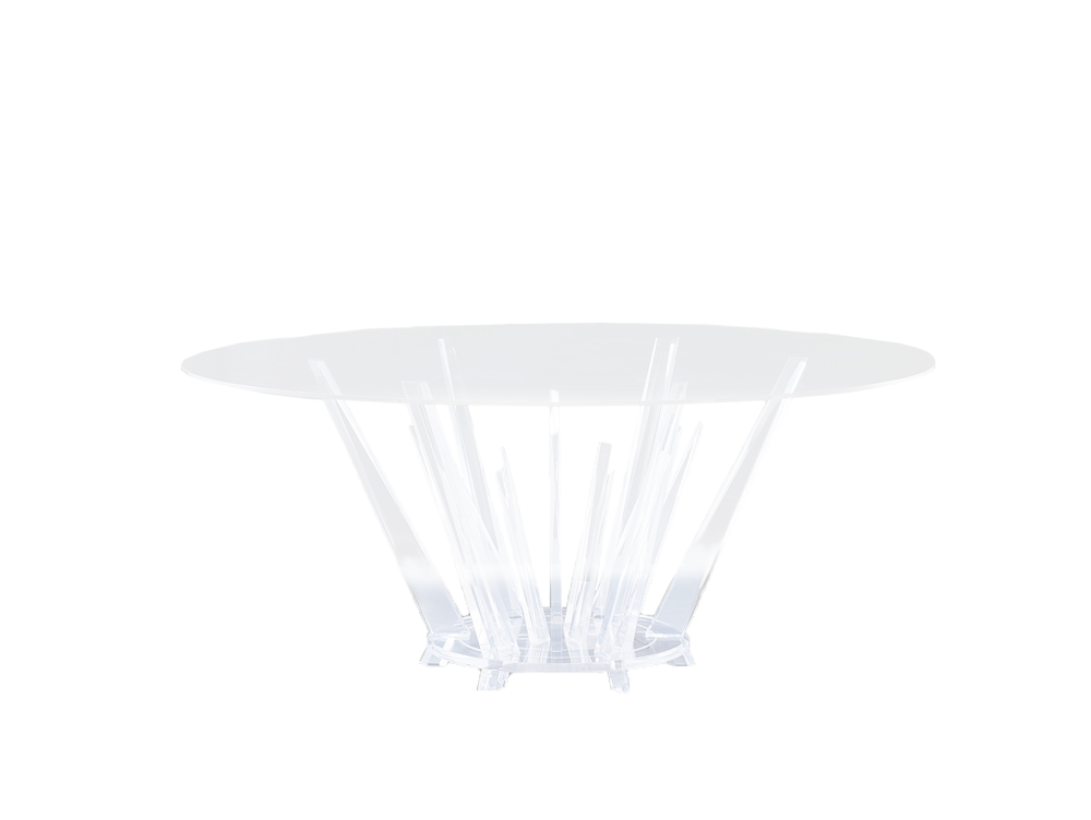 Kryptonite Round 4 dining chair Table Lucite Acrylic - CUSTOMISE, Cocolea, , ,