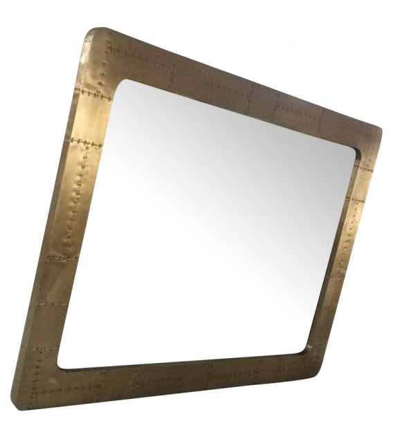 Large Rectangle Wall/Floor Aluminium Aviator Spitfire Mirror (*also available in copper and polished brass), Cocolea, , ,