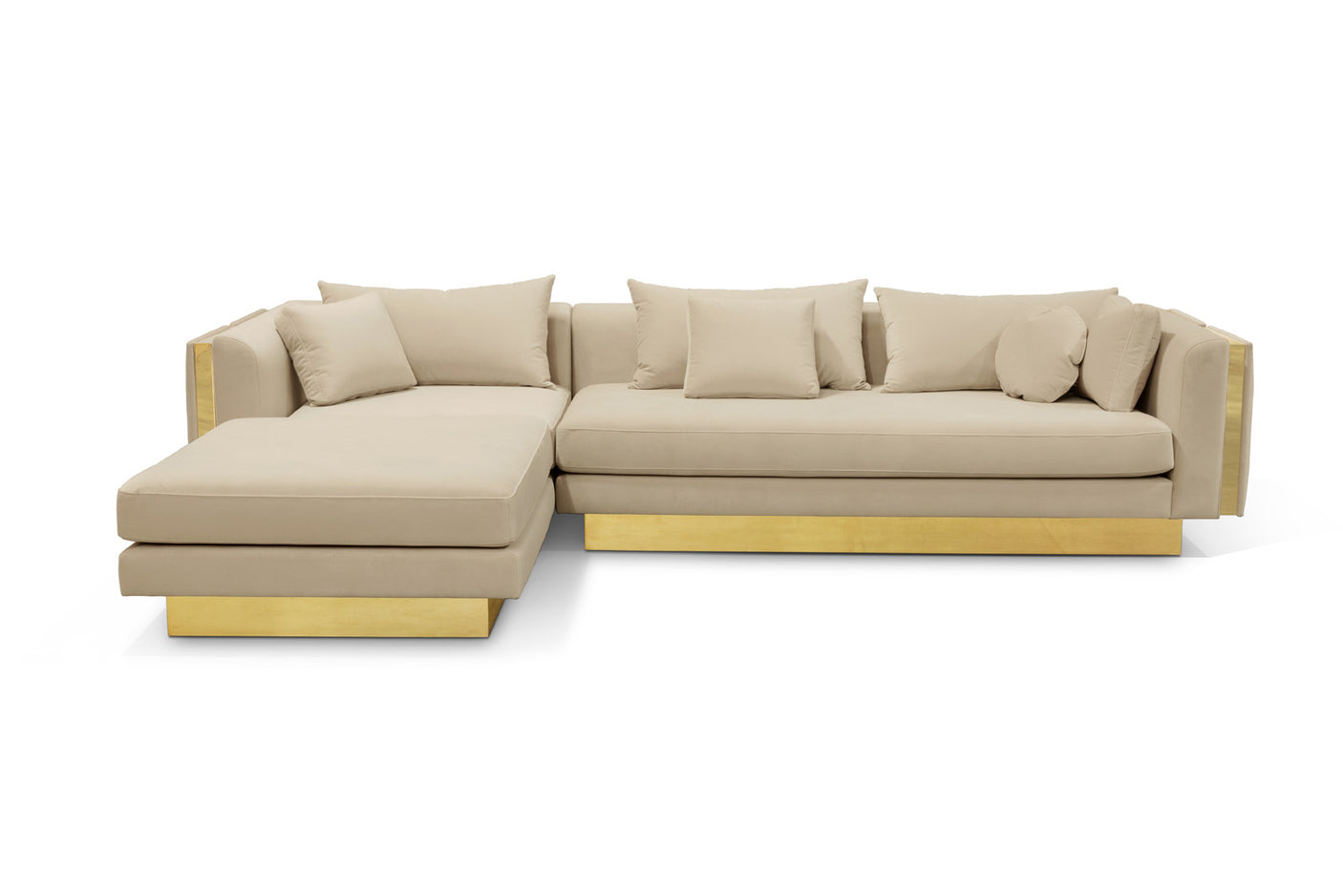 Lapiaz Modular Sofa — Custom Luxury Sectional with Hand-Hammered Brass Detailing