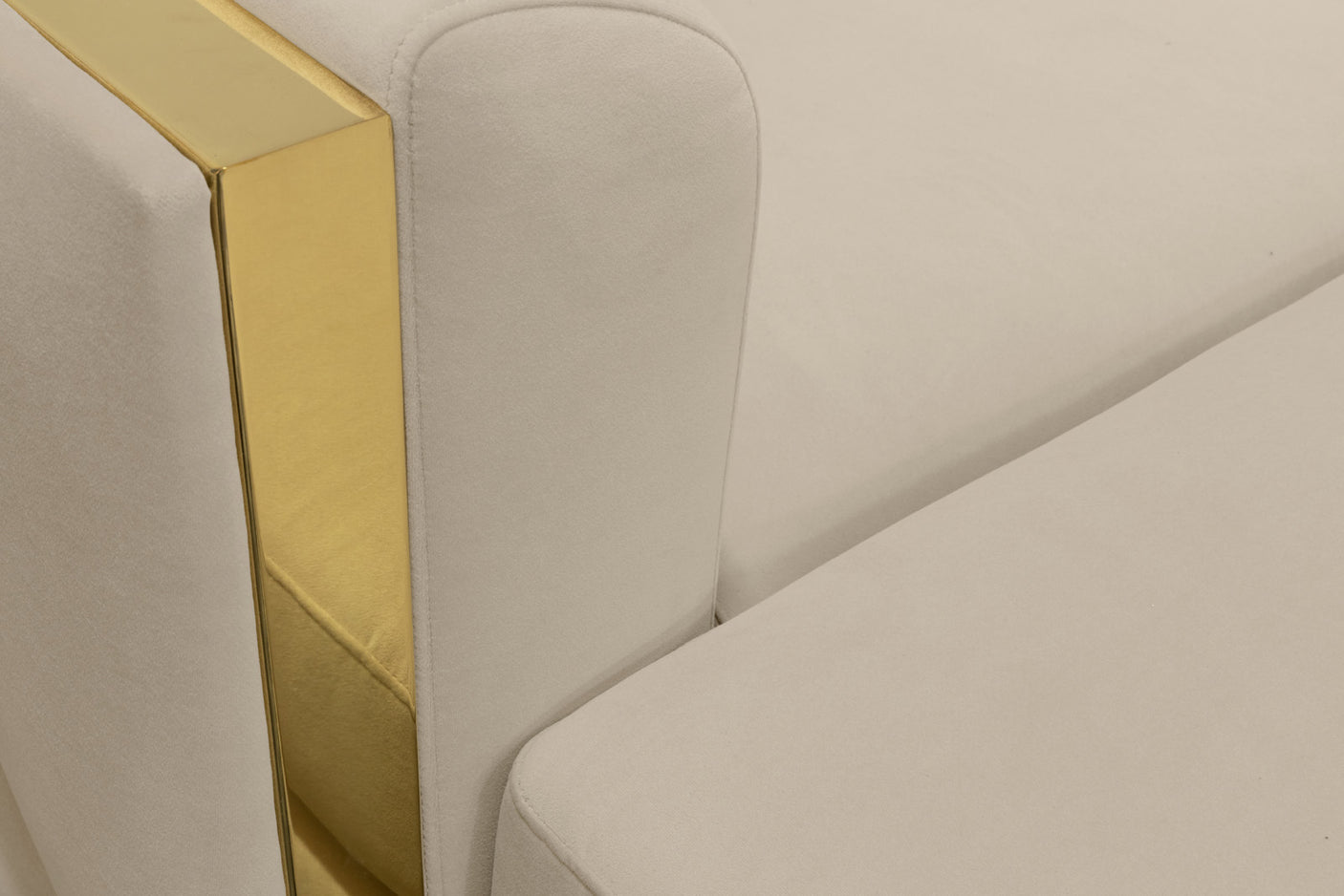 Lapiaz Modular Sofa — Custom Luxury Sectional with Hand-Hammered Brass Detailing