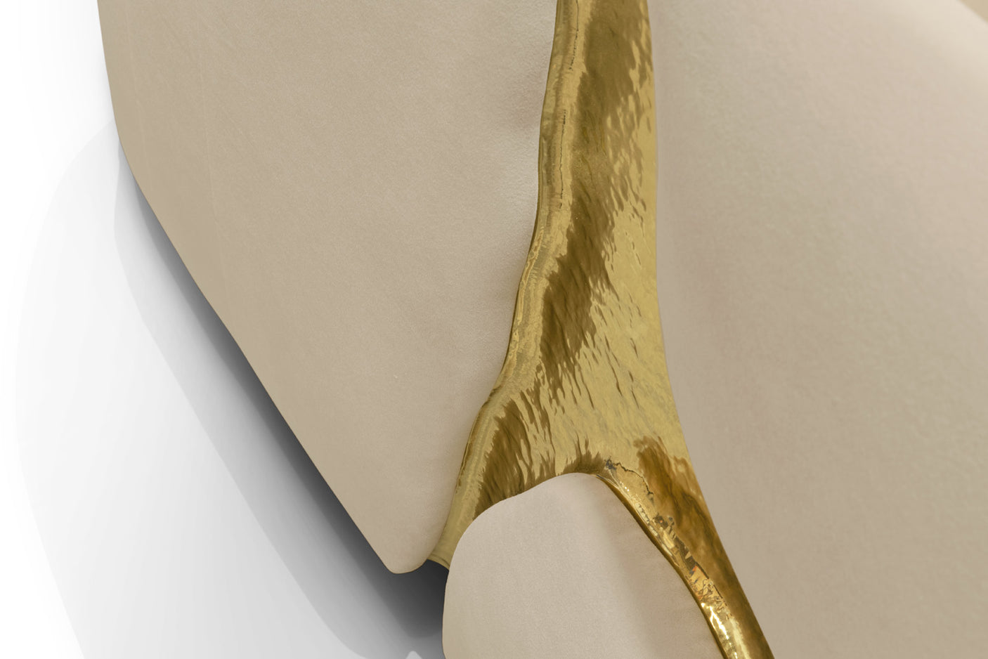 Lapiaz Modular Sofa — Custom Luxury Sectional with Hand-Hammered Brass Detailing