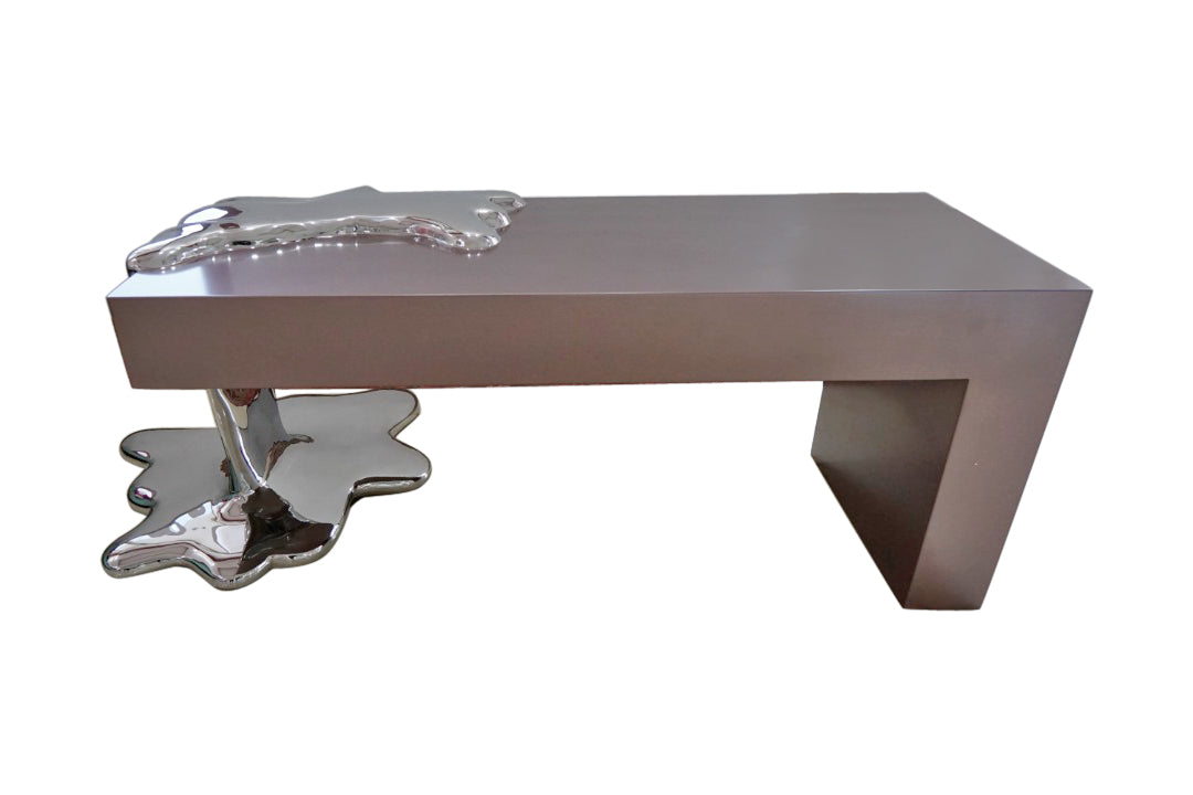 Liquid Series Matt Copper & Chrome Coffee Table, Cocolea, , ,