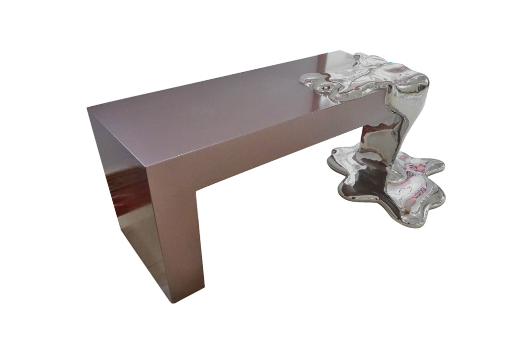 Liquid Series Matt Copper & Chrome Coffee Table, Cocolea, , ,