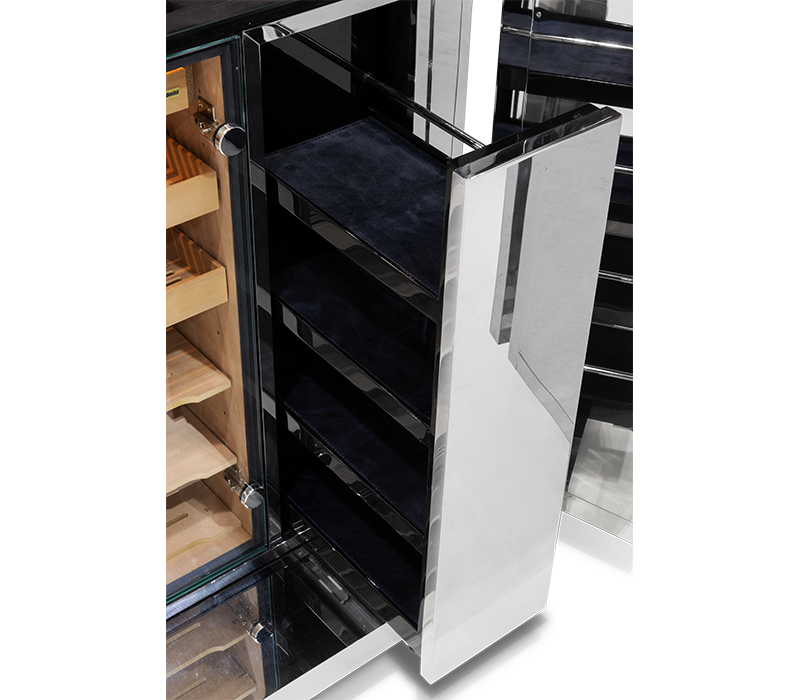 Millionaire Silver Cigar Luxury Safe by Boca do Lobo – view 8