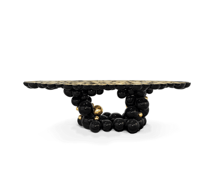 Newton Black Gold Dining Table by Boca do Lobo – view 2