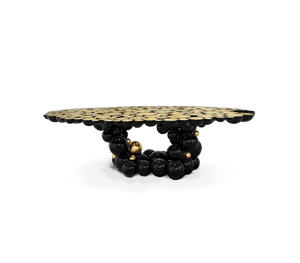 Newton Black Gold Dining Table by Boca do Lobo – view 3