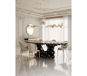 Newton Black Gold Dining Table by Boca do Lobo – view 7