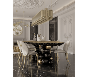 Newton Black Gold Dining Table by Boca do Lobo – view 9