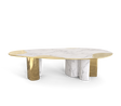 Ophelia Carrara Marble and Gold Dining Table by Boca do Lobo