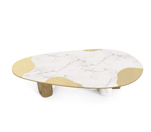 Ophelia Carrara Marble and Gold Dining Table by Boca do Lobo – view 5