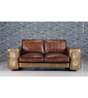 Maverick Brass 2 seater Lounge with storage