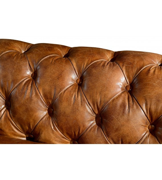 Winston Classic Vintage Leather Chesterfield lounge chair - Camel Brown, Cocolea, , ,