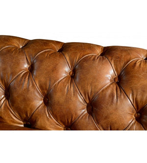 Winston Classic Vintage Leather Chesterfield lounge chair - Camel Brown, Cocolea, , ,