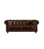 Winston Two Seat Classic Vintage Leather Chesterfield lounge - Cigar Brown, Cocolea, , ,