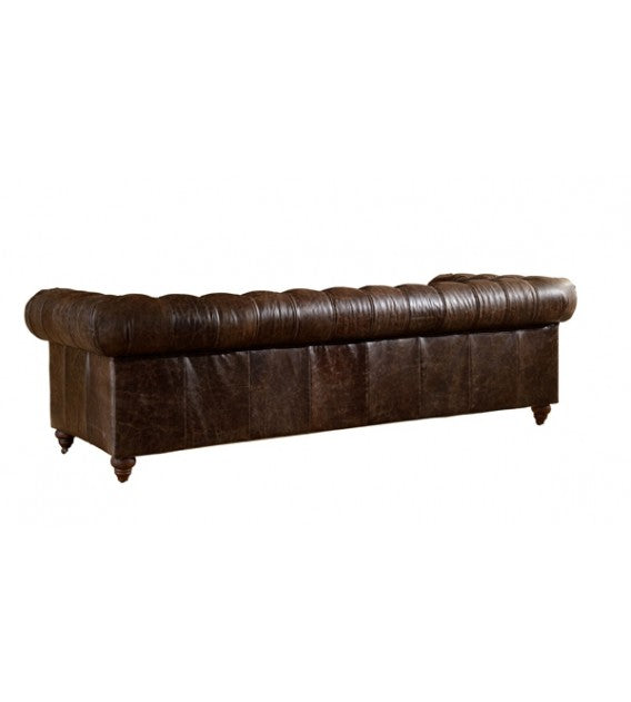 Winston Three Seat Classic Vintage Leather Chesterfield Lounge - Cigar Brown, Cocolea, , ,