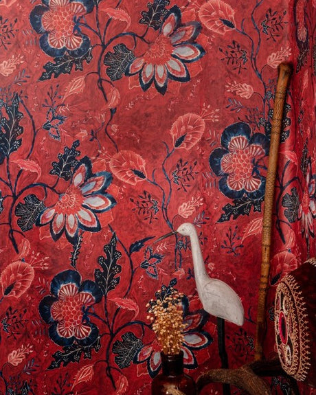 Saxon Tapestry wallpaper by Natty & Polly, close-up of the pattern and texture