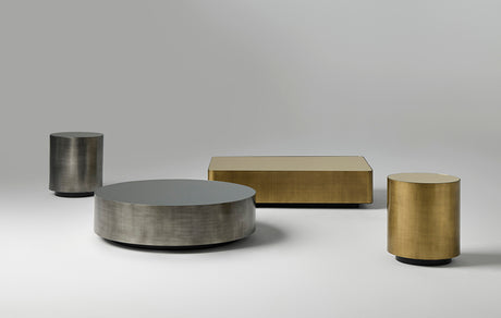 Seven Round Coffee Table - Pewter Steel, Cocolea, , ,