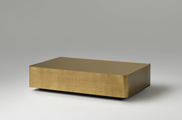 Seven Rectangular Coffee Table  - Patina Brass