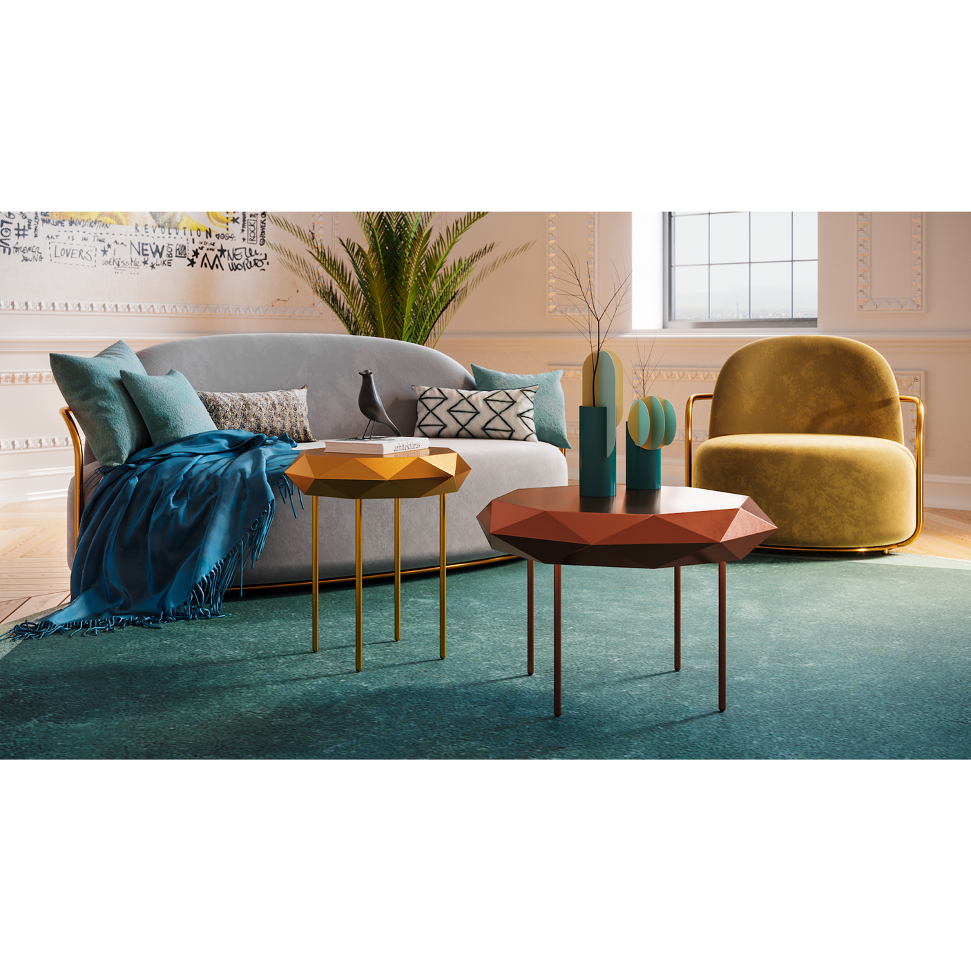 Orion Lounge Chair Gold Rose, Cocolea, , ,