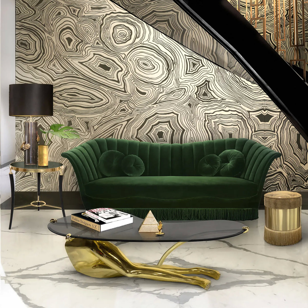 Tabu Polished Brass Coffee Table by KOKET – view 8