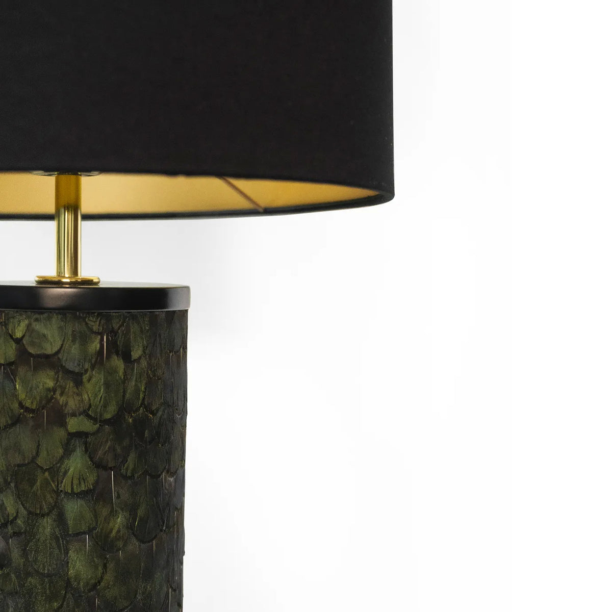 Tailor Peacock Feather Table Lamp by KOKET – view 3