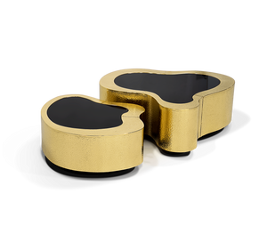 Wave Hammered Brass Center Table by Boca do Lobo – view 2