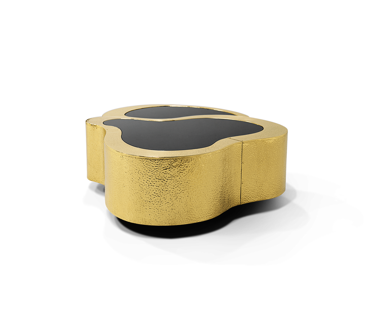 Wave Hammered Brass Center Table by Boca do Lobo – view 3